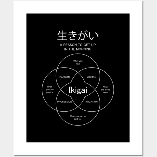 Ikigai a reason to get up in the morning Posters and Art